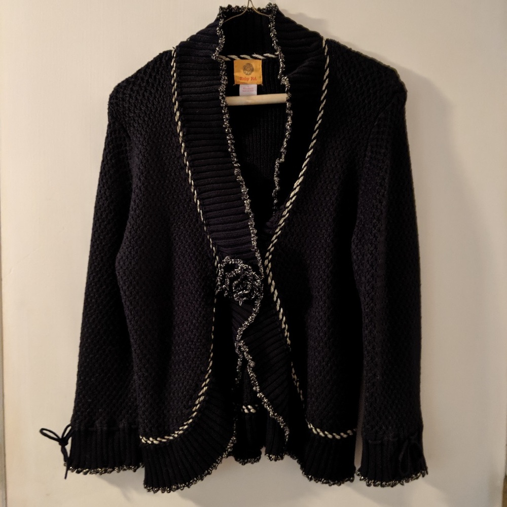 Ruby Rd. Black/siler women's sweater